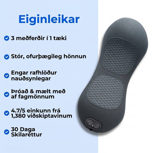 Baknuddari með Hita og Titring
