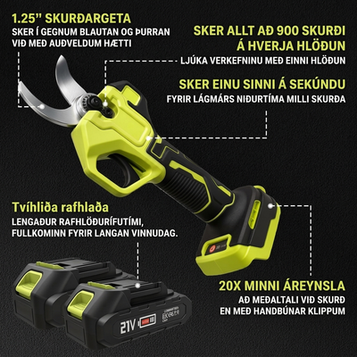 Rafmagnsklippur fyrir greinar