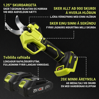 Rafmagnsklippur fyrir greinar