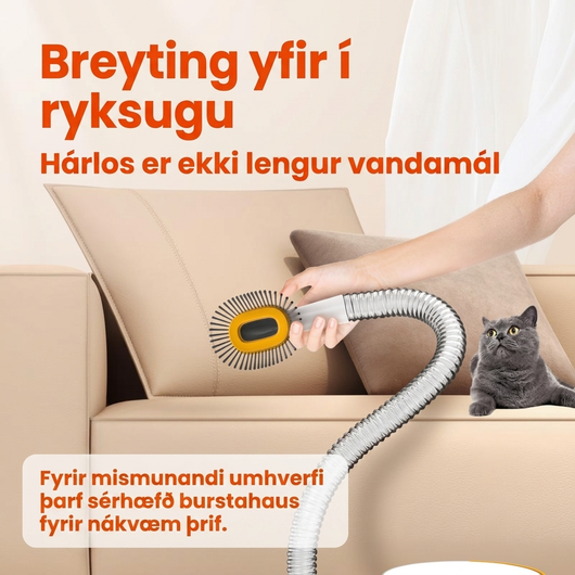 5-í-1 Gæludýrasnyrtir með Ryksugu