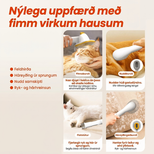 5-í-1 Gæludýrasnyrtir með Ryksugu