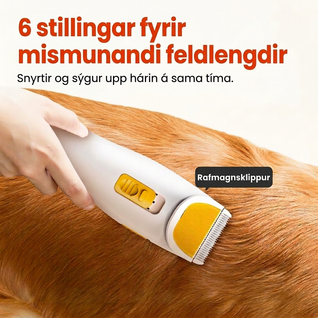 5-í-1 Gæludýrasnyrtir með Ryksugu
